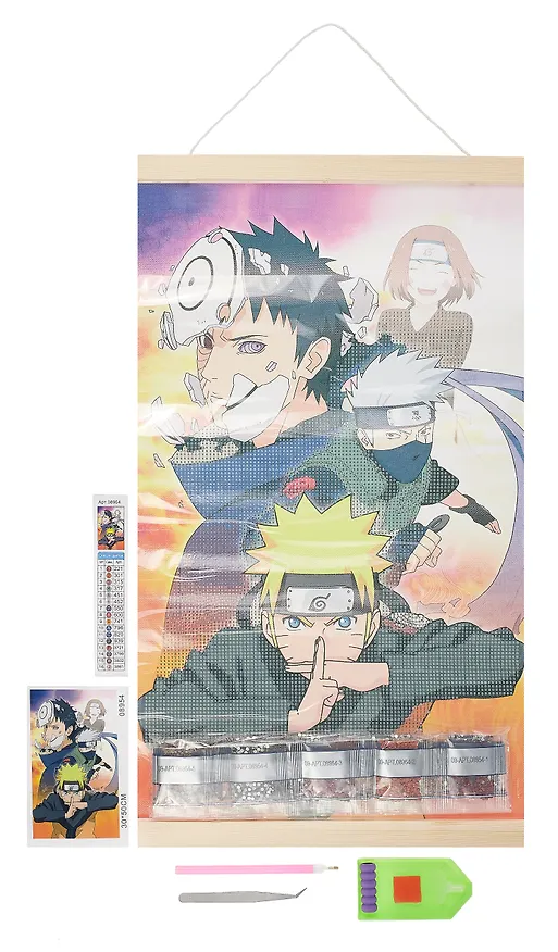Naruto. Алмазное панно на подвесе "Наруто", 30 х 50 см 3058621 — 4