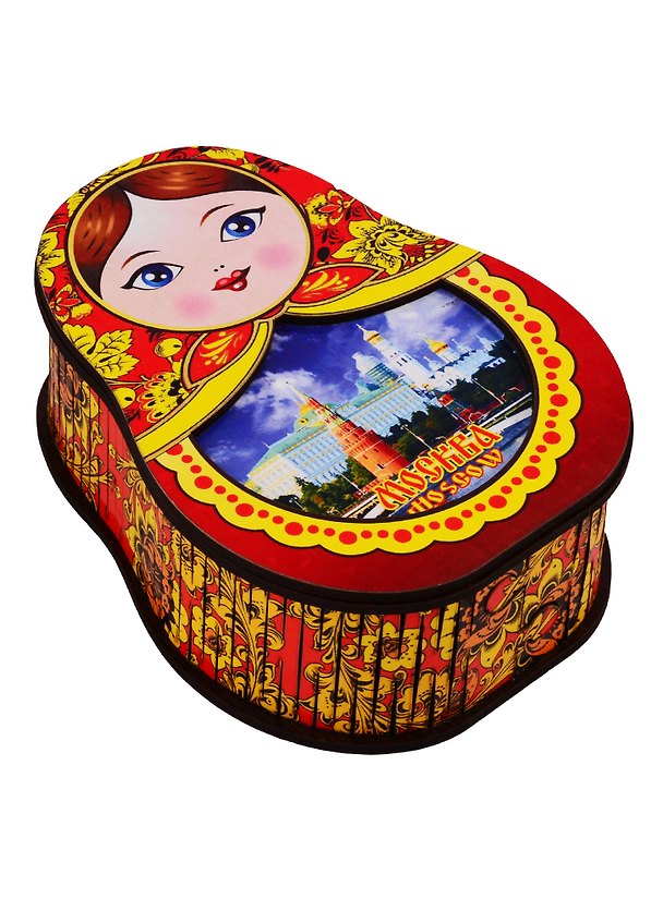 ГС Шкатулка Москва Матрешка красная (дерево) (143х110х56) 2734238 — 1