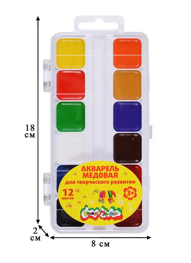 Краски акварельные "Каляка-Маляка", 12 цв 210491 — 4