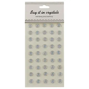 Стразы -полубусины прозрачные с переливом, диаметр 1 см, 45 штук