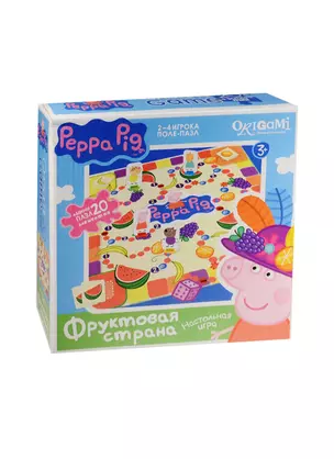 Настольная игра, Оригами, Peppa Pig Фруктовая страна (поле-пазл) + мини-пазл 20эл 01585 — 2548244 — 1