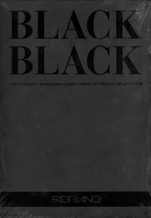 Альбом для рисования 21*29,7см 20л "BlackBlack" склейка, 300г/м2, Fabriano — 2932194 — 1