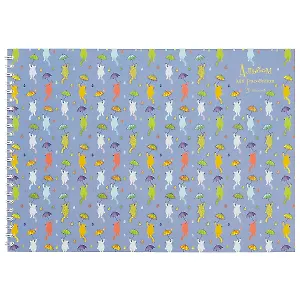 Альбом для рисования Unnika, "Разноцветные котята (орнамент)", А4, 20 листов, на гребне