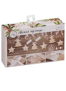 Набор для шитья Мягкая гирлянда НГ Снежные ёлочки (2346401) (2м) (12х12см/13х13см) (3+) (коробка) (Арт Узор)