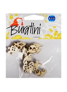 Набор декоративных элементов РТО Морские животные (DZ40017) (Buratini) (фанера) (упаковка)