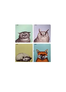 Тетрадь в клетку Marker Arte, "Хитрозвери", 40 листов, в ассортименте