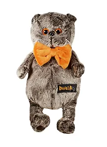 Игрушка мягкая Budi Basa, Басик в рыжем бархатном банте 22см