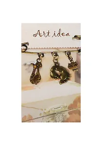 Кулон Следы (QA-6710) (2см) (1шт) (упаковка)