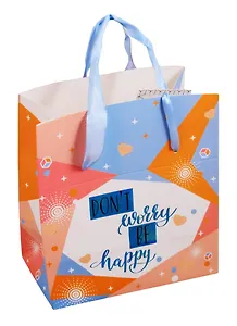 Пакет А6+ 9*15*11 "Be happy",нейтр.,бум.мат.ламинат