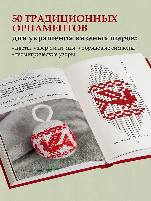 Книга Самый теплый Новый год. Русские узоры. Вяжем на спицах елочные шары (Анастасия Лайт) — 9