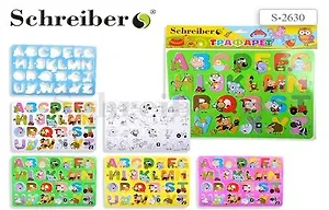 Трафарет Schreiber/Шрайбер Алфавит" пластиковый  S 2630"
