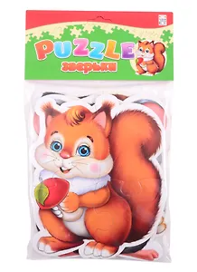 Пазлы мягкие для малышей ТМ Рыжий кот Зверьки (изолон) П-5421