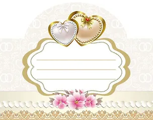 Банкетная карточка, Сердца, 11*8см 331764