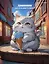 Дневник школьный «Котик и мороженое», для младших классов, Listoff — 3090491 — 1