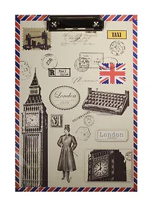 Планшет А4 "Лондон. Париж" с подвесом, лам. картон, инд.уп.