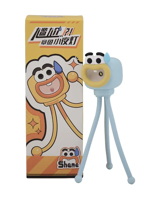 Мини-лампа LED Осьминог синий (пластик) (17х6) (12-Wenhua-202508-L2) 3121752 — 1