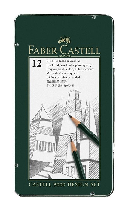Карандаши чернографитные «Castell-9000», 12 штук, 6H–2B, Faber-Castell 219414 — 1