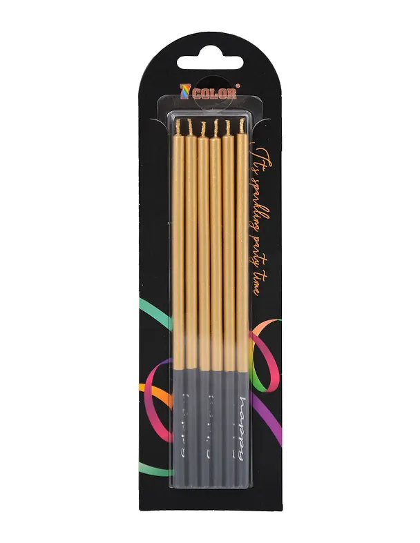 Набор свечей для торта Gold (золото) (6шт) (15см) (12-7color-candle_11) 3106235 — 1