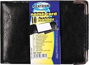 Визитница 40 карточек однорядная ПВХ , металл. уголки, CENTRUM