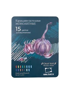 Карандаши пастельные монолитные «Graf'Art», 15 цветов, Малевичъ