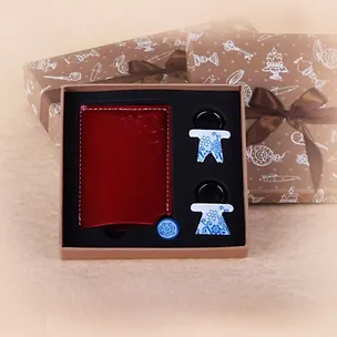 Сувенир Феникс Подарочный набор (2 брелка+квадратн. зеркало) 14*12*1,5см 28468 2345884