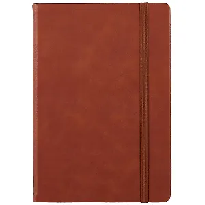 Ежедневник недат. А5 152л "Congress" коричневый, иск.кожа, тв.переплет, на резинке, тонир.блок