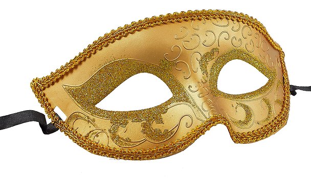 Маска с узором Золотая (17х8) (пластик) (12-BaoZun-M21) 3047280 — 1