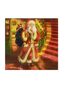 Салфетки 2-хслойные Дед мороз в доме (021) (11091705) (упаковка)