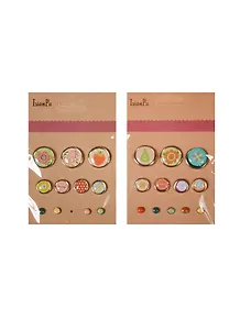 Брадсы Цветы" на крафтовой карточке в пакете с подвесом, 12 шт, микс рисунков и размеров, 2 в"