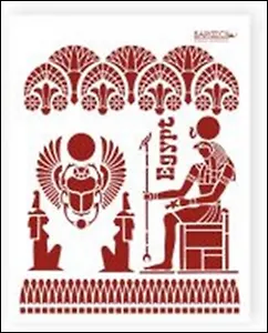 Трафарет пластиковый многоразовый Египет (20х25) (Л-061)