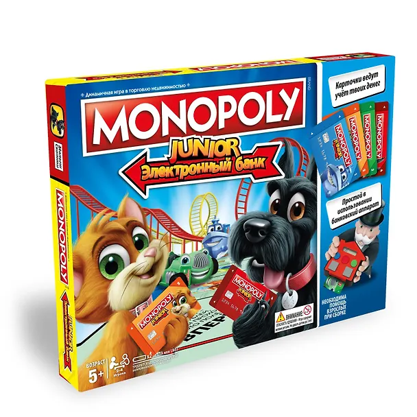 HASBRO, Настольная игра Монополия Джуниор с картами E1842121 342448 — 2