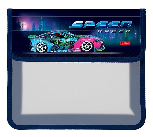 Папка для тетрадей «City racing» А5, пластик, на липучке, 2 отделения, Hatber 3148285 — 1