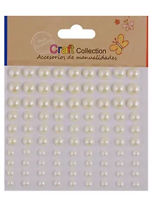 Полубусины жемчуг микс размеров, 90 шт, молочные