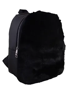 Рюкзак "Fur" черный 35*26*12, иск. мех