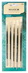 Кисти 05шт синтетика круглая "Манеж", блист, Гамма