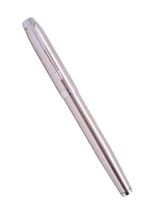 Ручка-роллер Parker, IM Essential Stainless Steel CT, подарочная черная 260496