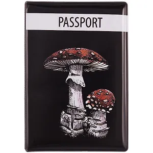 Обложка для паспорта Мухоморы (ПВХ бокс)