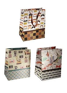 Пакет подарочный бумажный А4 26*32*12.5 "Men's style", нейтр., мат. ламинат, Kairui