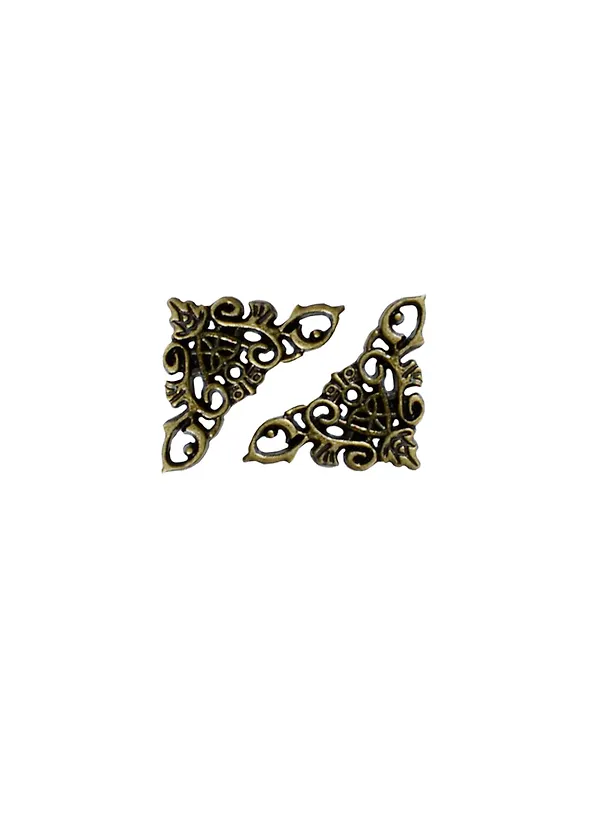 Уголки для альбомов кружевные бронзовые (SCB340401a) (2шт) (ScrapBerry`s) (упаковка) 2439970 — 1