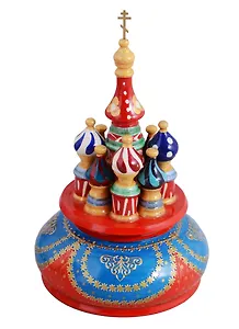 ГС Храм музыкальный красно-голубой (дерево) (19х15) (3883574)