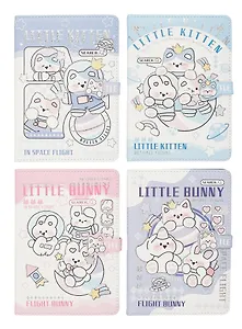 Книга для записей А5 "Little Bunny" с магнитной застежкой, ассорти