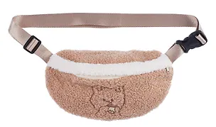Сумочка-бананка Kawaii Мишка (кофейная) (иск.мех-барашек) (22х15) (12-38092-202405-B14) 3046115