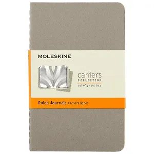 Набор книг для записей Moleskin Cahier Journal Pocket, 3 штуки, мягкая обложка, 32 листа, А6