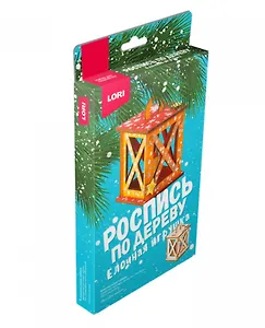 Роспись по дереву.Ёлочная игрушка "Новогодний фонарик" Фнн-033