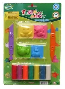 Тесто для лепки 7 цв. форм. стеки Морской мир (Т1212) (упаковка)