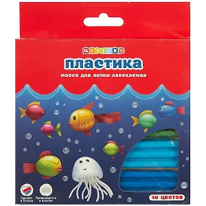 Пластика «Цветик», 200 грамм, 10 цветов