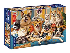 Пазл hatber "Ушастая фотосессия", 1000 элементов А2ф, 68х48 см