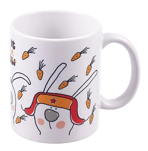 Кружка Символ года Зайцы Let it carrot (керамика) (330мл) (коробка) (K2022-67) 2936598 — 2