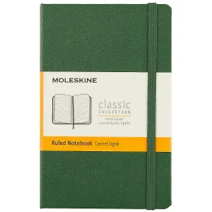 Записная книжка Moleskin Classic Pocket, твёрдая обложка, зелёная, 96 листов, А6