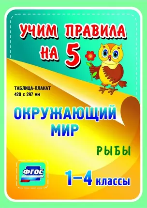 Окружающий мир. Рыбы. 1-4 классы. Таблица-плакат — 2784525 — 1